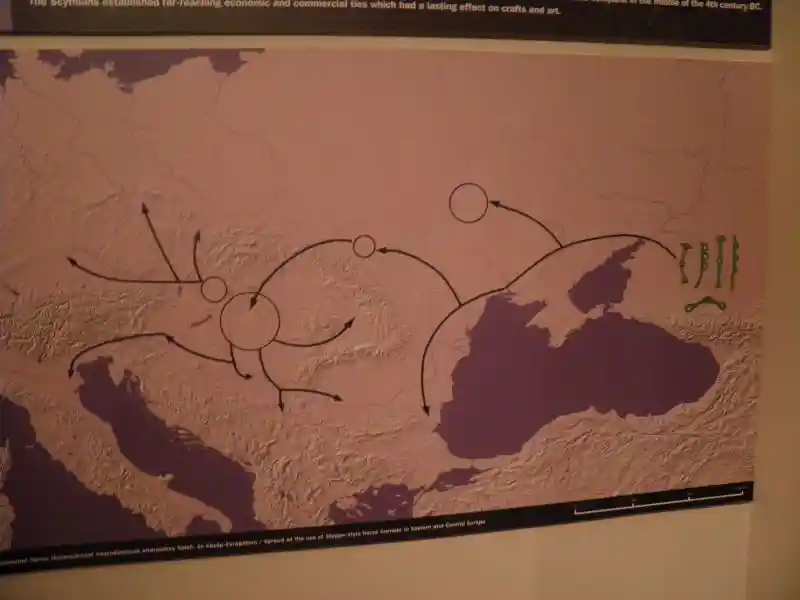 Map showing the spread of the use of Steppe-style harness